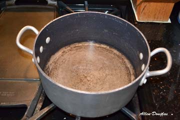 Prepare a pot for boiling the eggs