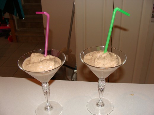 Add a couple of fun straws in some fancy glasses and the kids will love it!