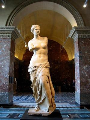 Statue: "Venus de Milo". One of the most famous works of Ancient Greece.