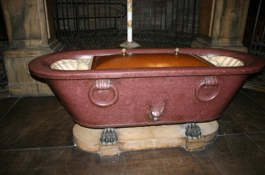 It does not have to be an Ancient Roman bathtub.  Any bathtub will do.