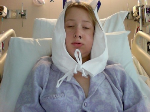 This was me, one day after surgery.