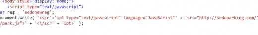 the website inside the scripting language