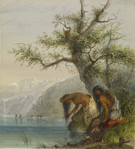 Indian Toilet by Alfred Jacob Miller