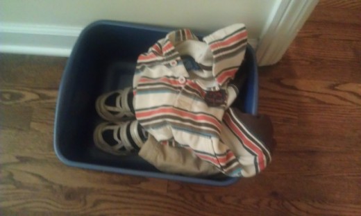 the clothes bucket