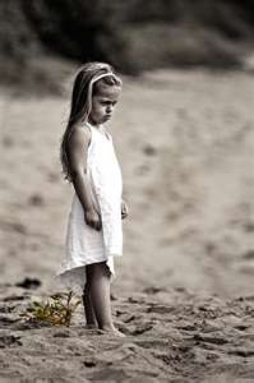 Poems - Lonely Little Girl - She Was a Sad And Sitting Alone Child
