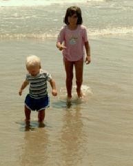 my kids at the beach. they were much younger then.