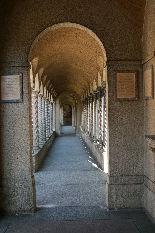 Inside the Rosary Portico