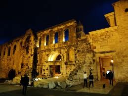 During a warm summer night, the lights reflecting off the arched stone walls give a luminescence of nostalgia and antiquity.  