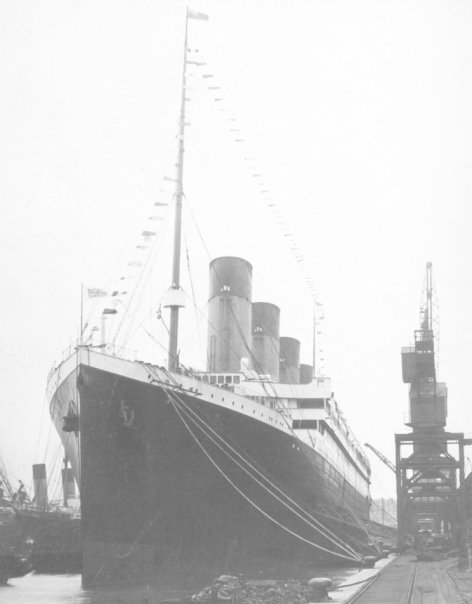 R.M.S Titanic at Southampton waiting on passengers to start her maiden voyage