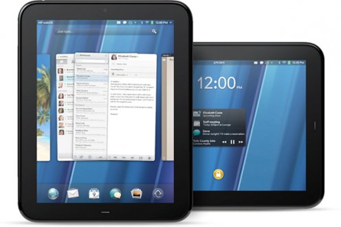 The HP TouchPad tablet uses the webOS operating system and lets you back up some of the information on your device to storage space in HP's cloud.