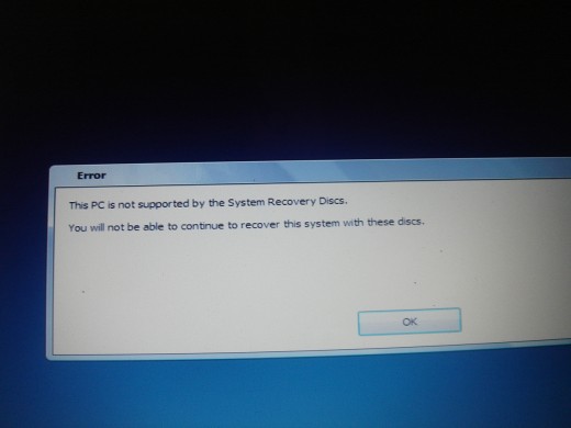 The dv9000 recovery disk from another laptop cannot be used directly.