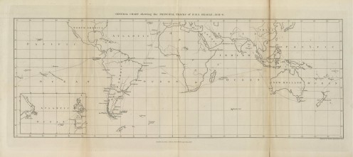 DARWIN'S VOYAGE MAP