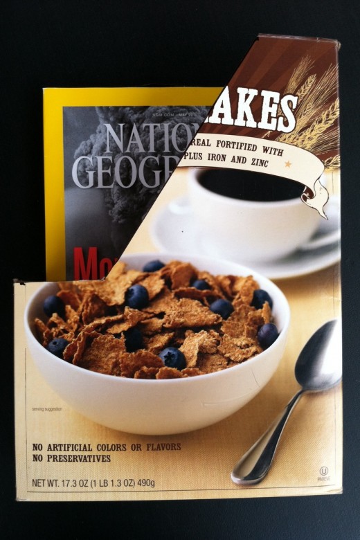 Cereal box to desk organizer