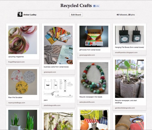 Recycled Craft board on Pinterest