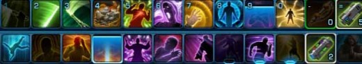 SWTOR Arranging the Jedi Shadow (and Consular) Abilities for quick and easy use for defeating the Hutt Cartel Enforcer at level 20