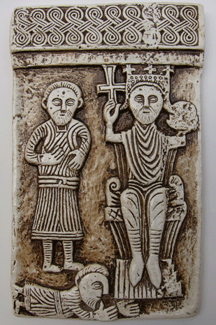 The first symbol in Europe of a Ruler, who may have been Prince Krešimir or another early Croatian king.  It can be found in the Temple of Jupiter on the Peristil.