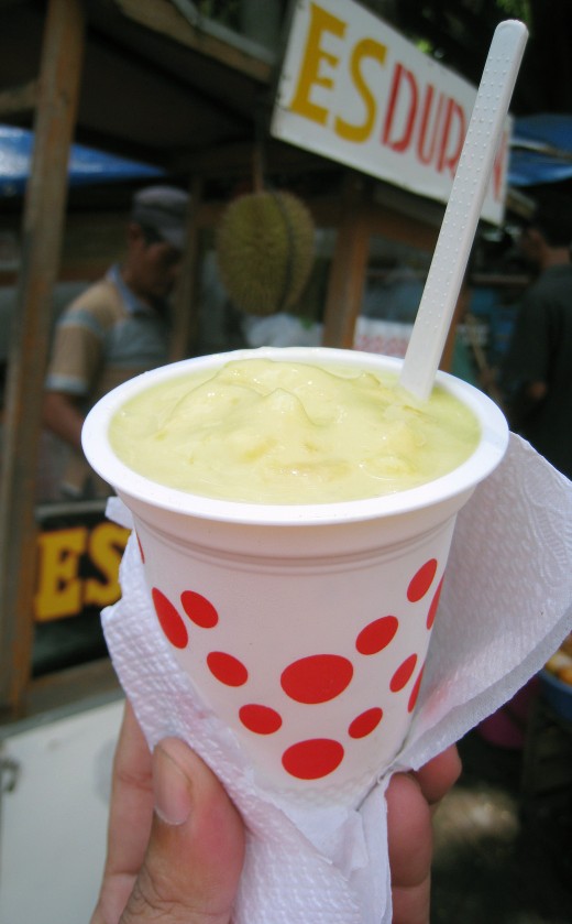 Durian Ice Cream sold in West Java, Indonesia