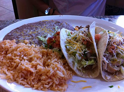 El Charro Mexicano Restaurant Two Tacos Plate