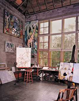 A beautiful home studio-gallery of Evelyn Fortune Bartlett. Visit a short story-description at http://bocaratonhomesforsale.blogspot.ca/2012/02/bonnet-house-museum-gardens-in-ft.html 