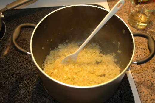 Caramelized chopped onions