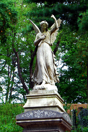 One of Green-Wood's beautiful marble angels