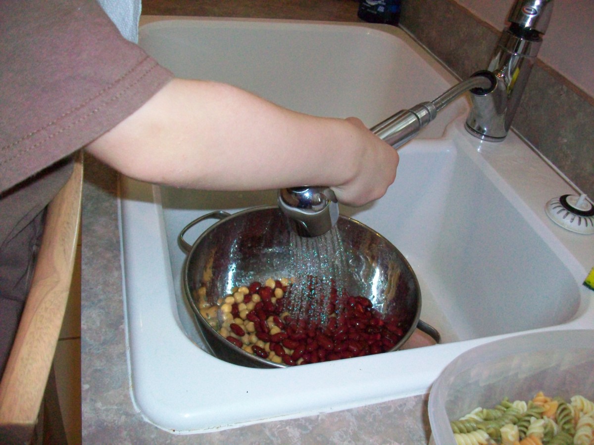 Rinse the beans well to get the can liquid off.