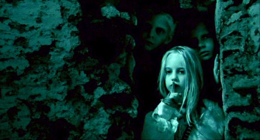 The Ghostly Little Girl Indicating Silence to the Others