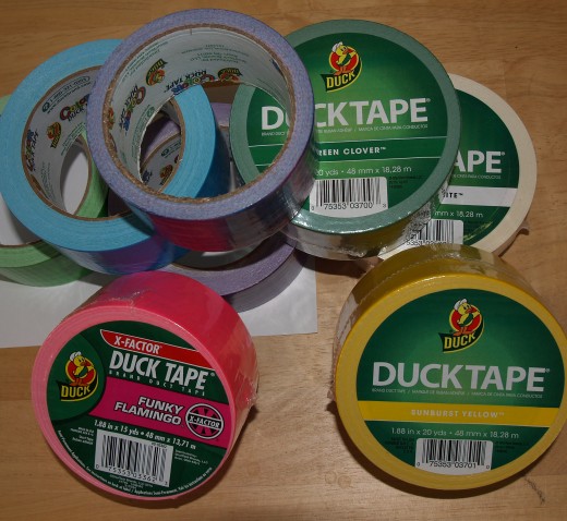 A selection of the more than 40 colors and patterns of Duck® Tape on the market today