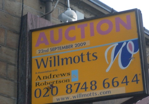 Be observant travelling around your local  town and you will see home auction signs attached to properties