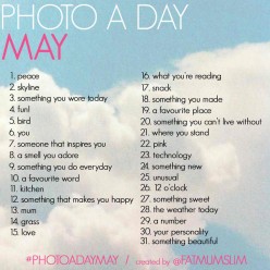 Are You Ready For The Photo A Day Challenge May 2012