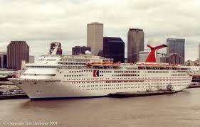 This is the Carnival cruise ship, the Sensation docked in New Orleans after Katrina. We lived on her for 6 months.