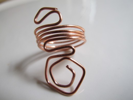Copper rose ring