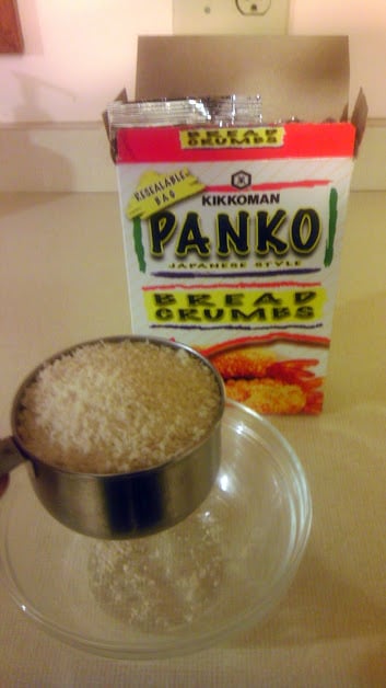 Mix the coating: One cup of panko...
