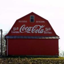 I AM A FAN OF OLD BARNS. ANYWHERE THERE IS A BARN, I WANT TO SEE IT. EVEN WITH COKE ADS ON THE TOP, I STILL LOVE OLD BARNS.