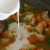 Add the cream to the broth and chicken mixture. Add the cream to the broth and chicken mixture.