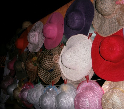 Hats that can be bought inside.