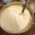 Pour the mango mixture into the cream mixture and stir it to a smooth paste. Pour the mango mixture into the cream mixture and stir it to a smooth paste.