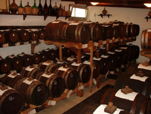 Barrels of vinegar