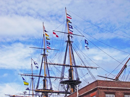 The famous signal given by Nelson before the start of the battle.