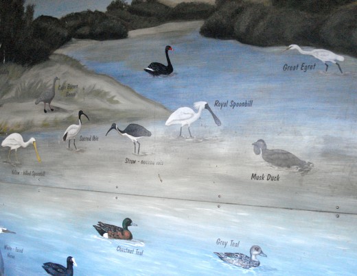 Part of a painting in a hide