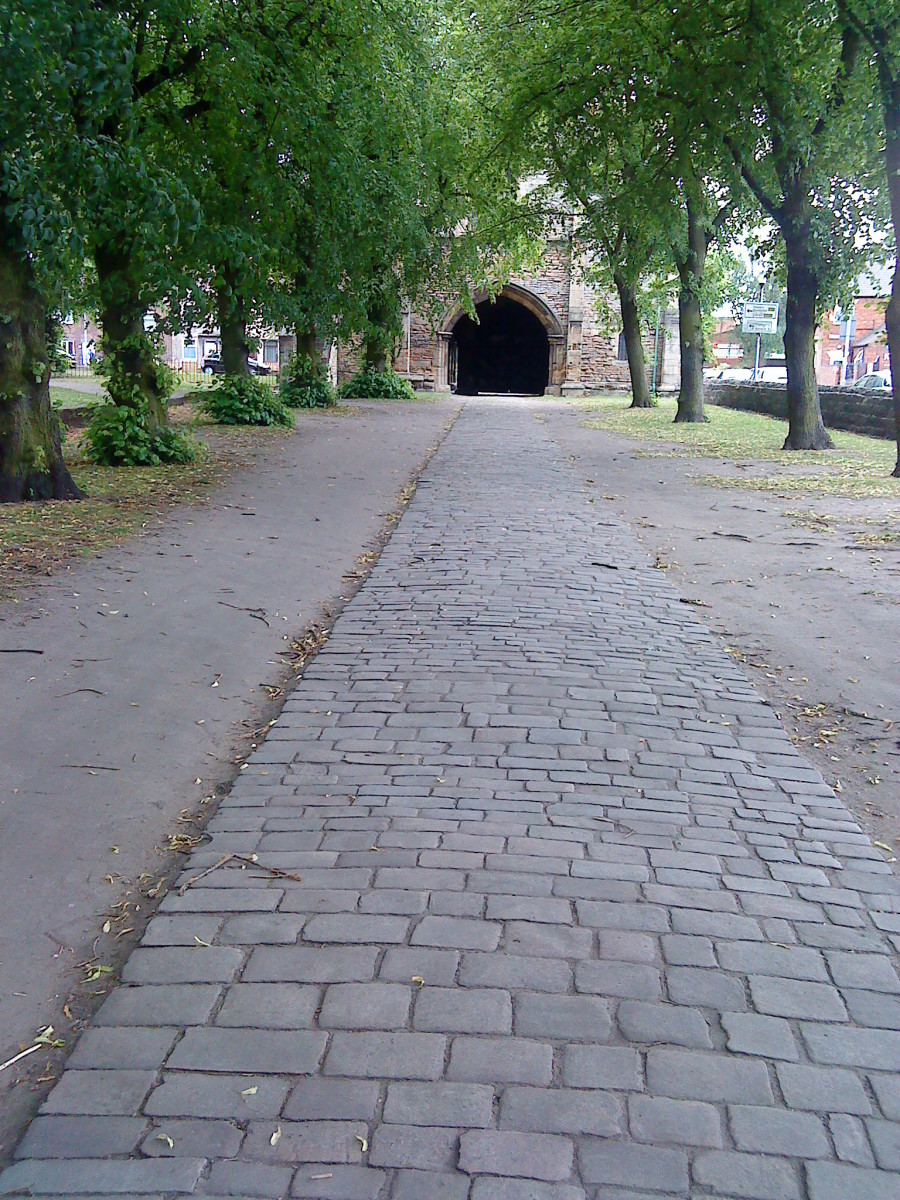 The lime tree walk that leads from the Priory to the Gatehouse.