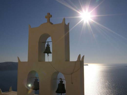 The steeple of Agios Nikolas 