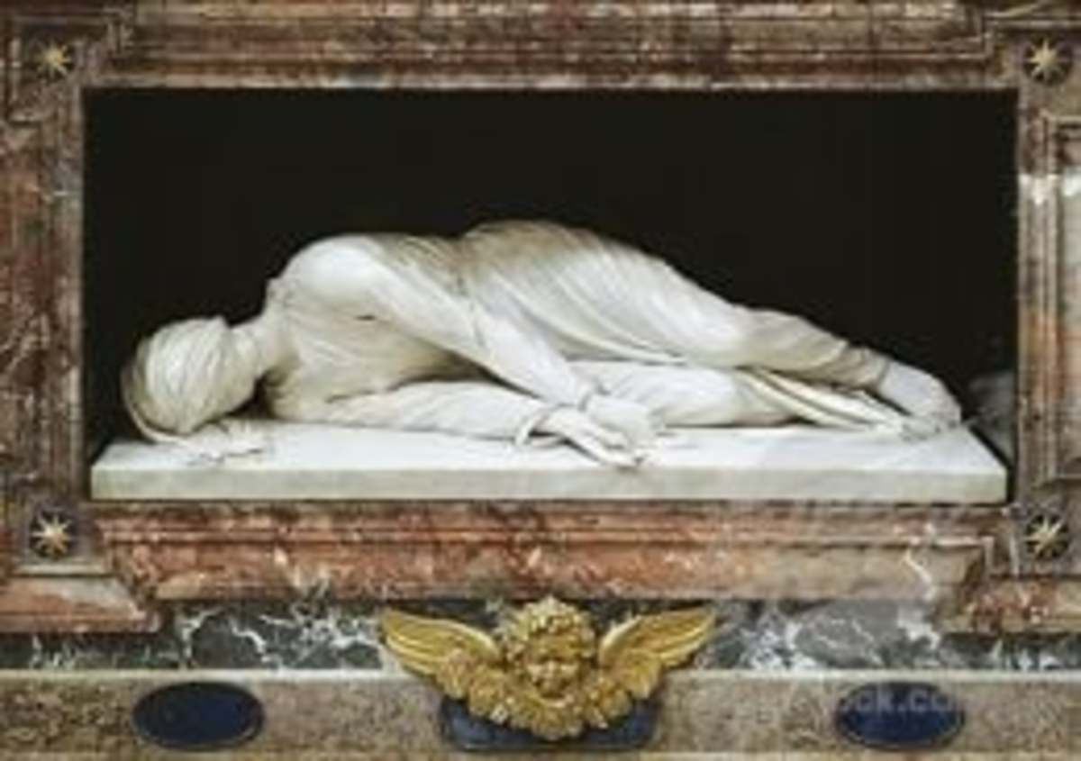 This is how St. Cecilia's body was found in 1599
