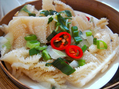 Tripe aka cow's stomach. Enjoy!