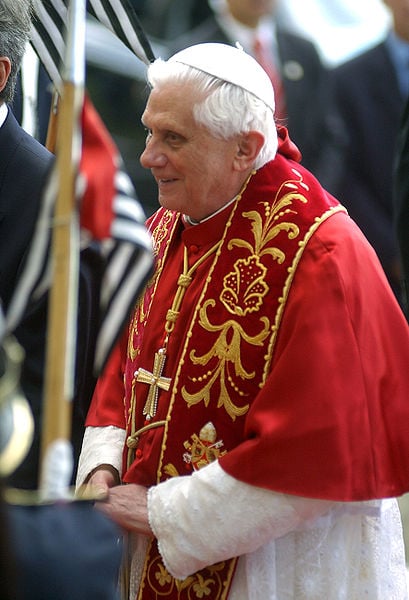 Pope Benedict XVI, head of the catholic church. The catholic church was a primary entity effected by the contraception controversy.