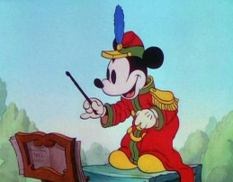 Mickey in The Band Concert, his first color short film.