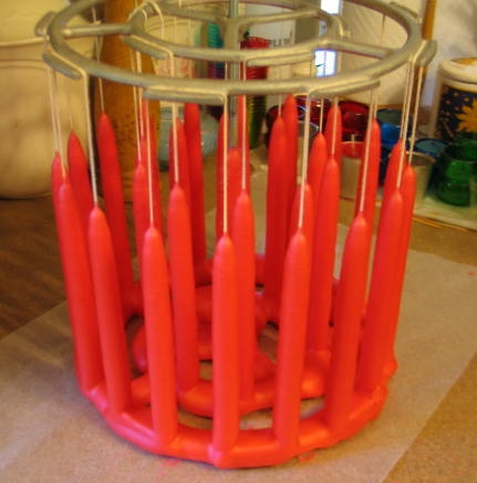 The Candle:  Strawberry Scented Hand Dipped Tapers