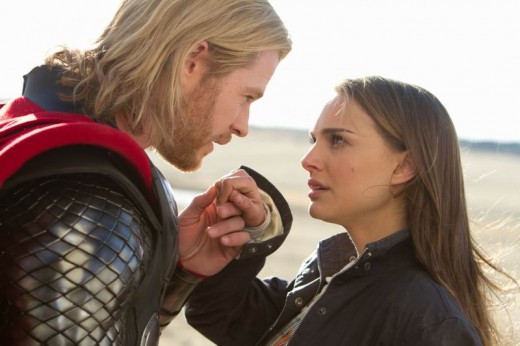 Chris Hemsworth and Natalie Portman in Thor (2011)