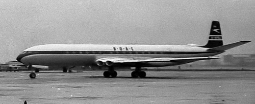 The de Havilland Comet 1, the first passenger jetliner used by the British Overseas Airways Corporation