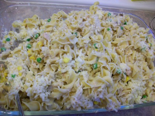 Once you add the noodles and cheese, it starts to look a little more appealing.